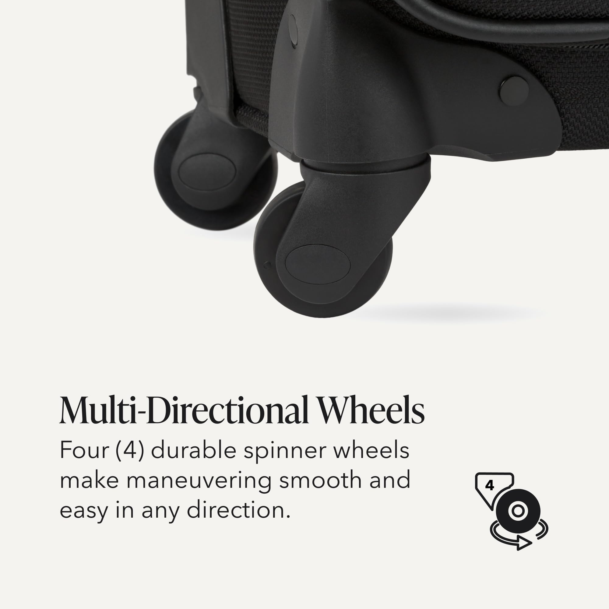 Large Expandable Softside Luggage – Black