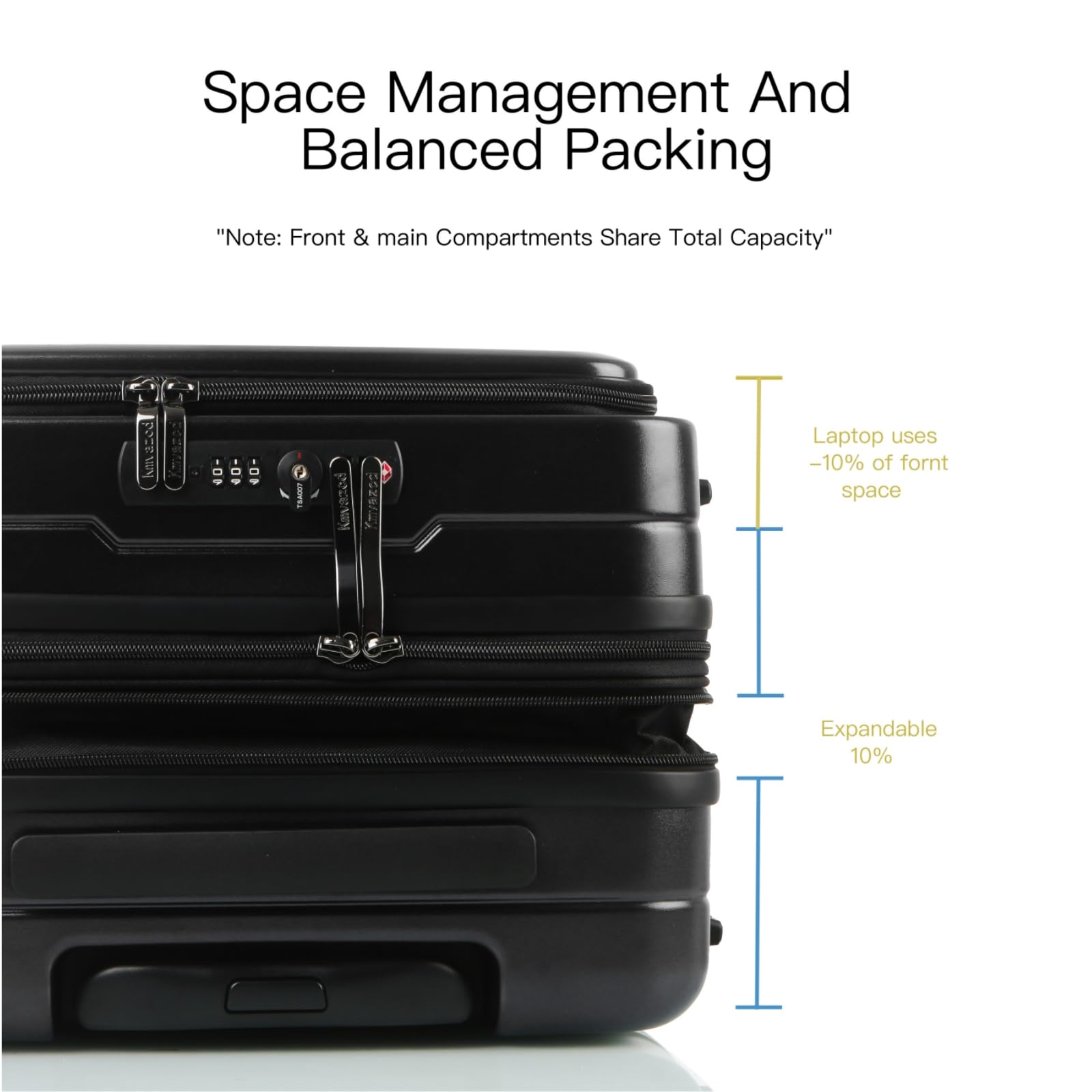 20" Expandable Carry-On Luggage with TSA Lock