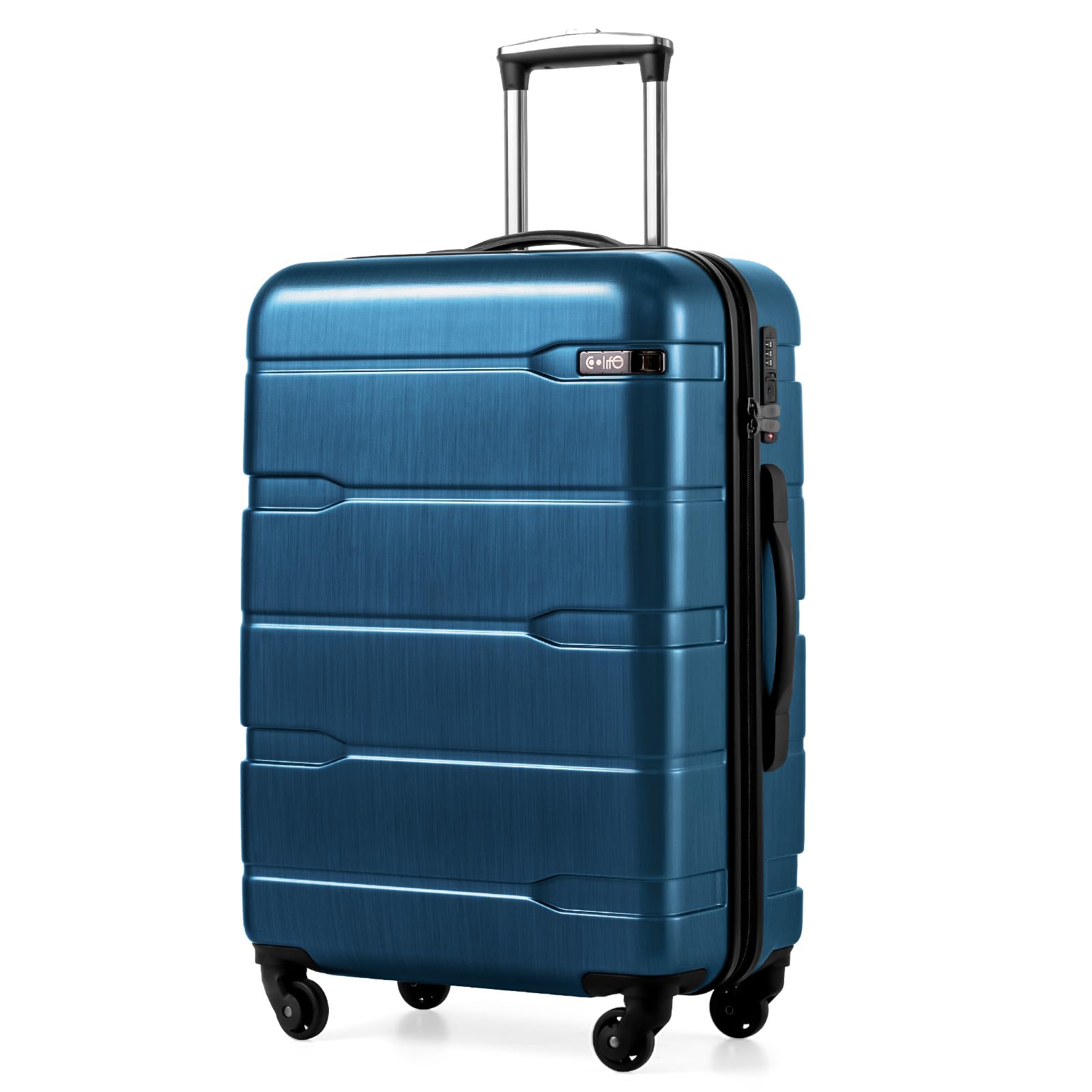 24" Hardside Checked Luggage with TSA Lock – Caribbean Blue