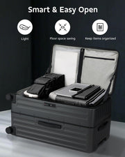 CENSIEN 29 Inc Checked Luggage, Trunk Luggage with Spinner Wheels, Lightweight ABS+PC Hard Shell Large Suitcase with Aluminum Frame, Top Opening, TSA Lock (Dark Black, 1PC)
