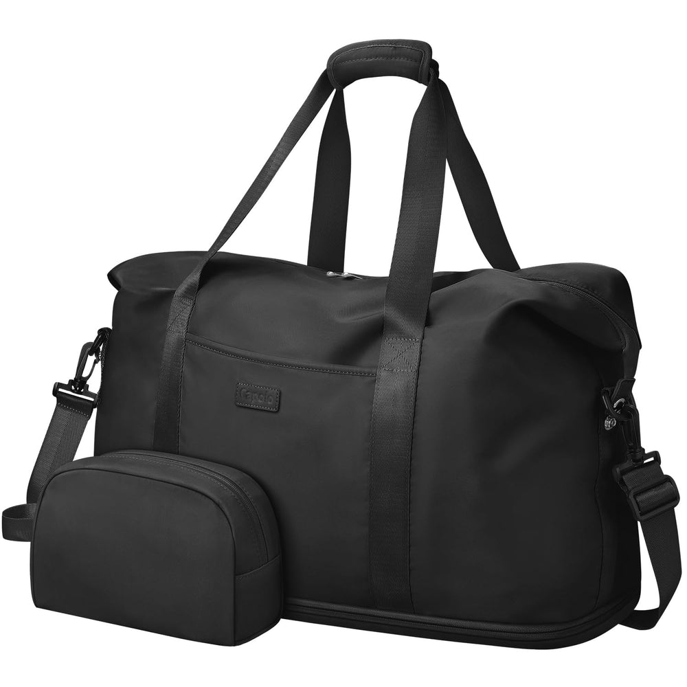 Expandable Waterproof Travel Duffle Bag – Black