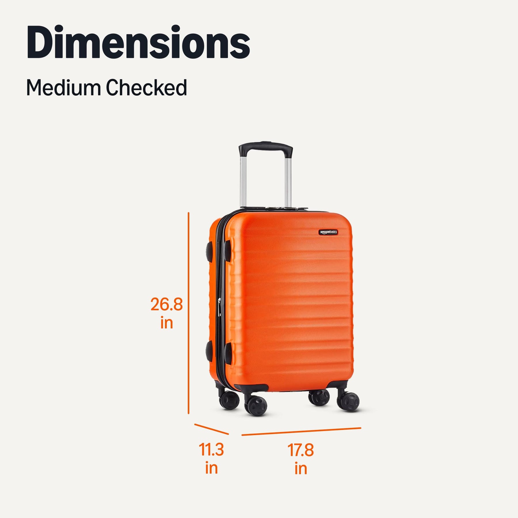 26" Expandable Hardside Luggage – Orange