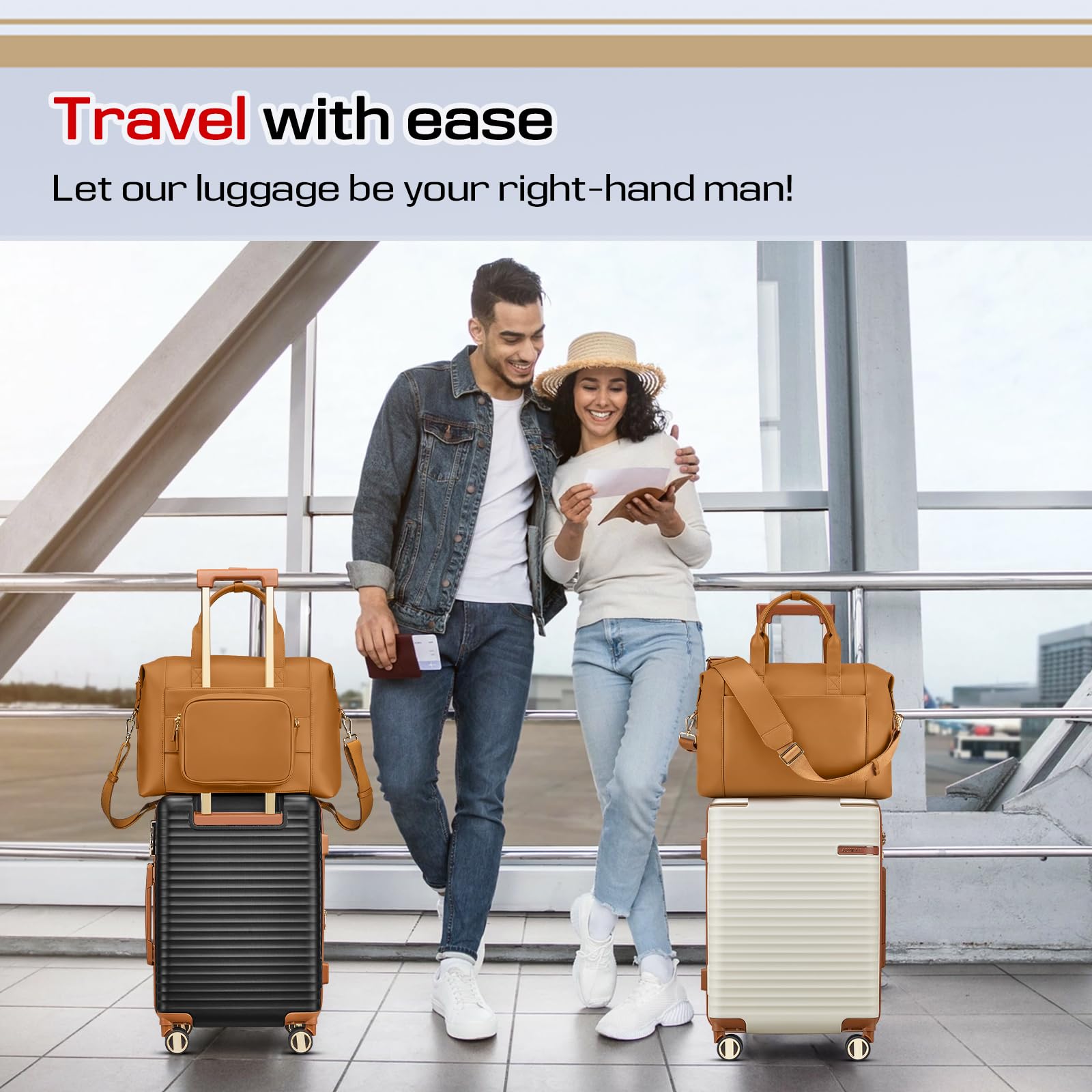 5-Piece Hardside Luggage Set with TSA Lock – Black