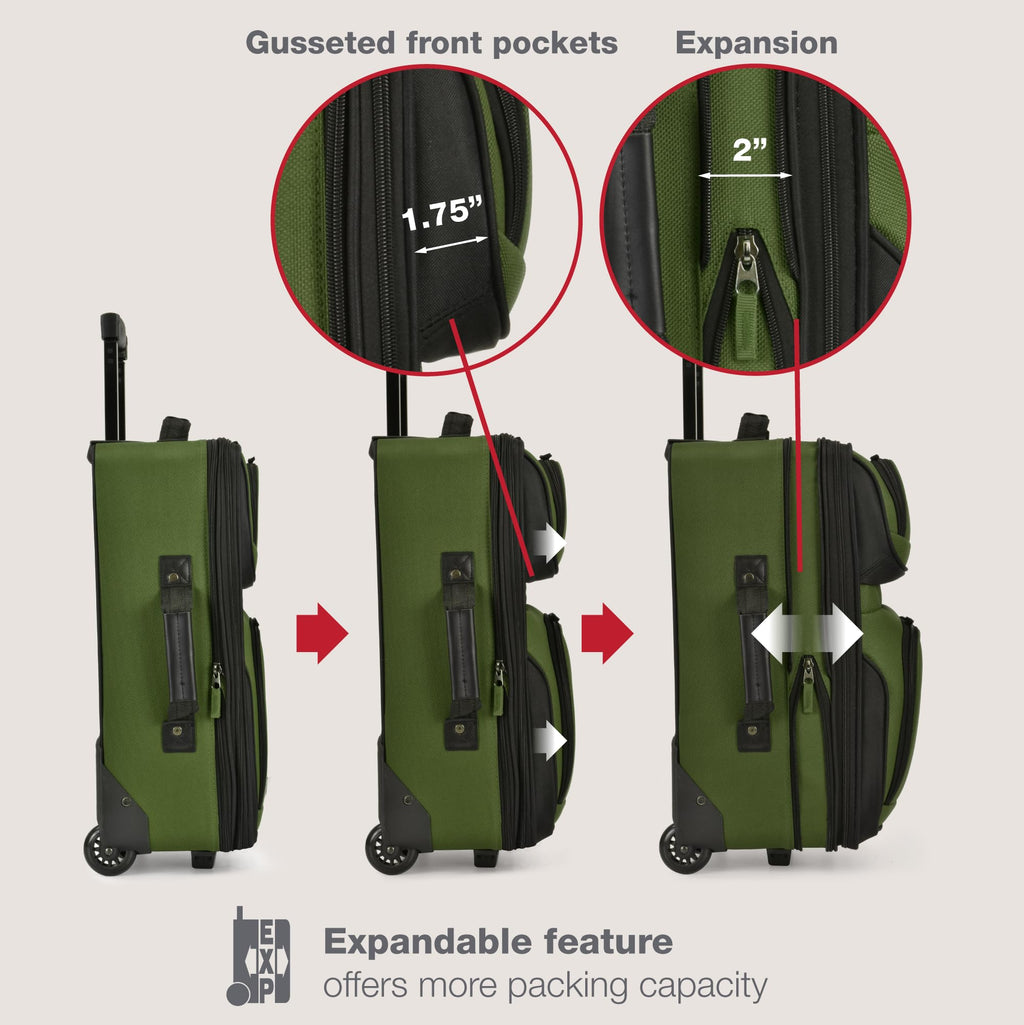 Softside Carry-On Luggage – Green