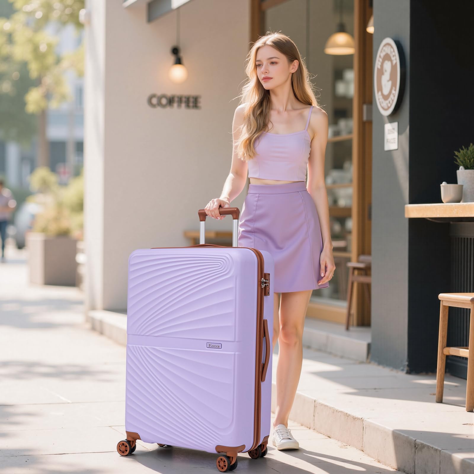5-Piece Hardside Luggage Set with TSA Lock
