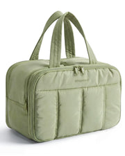 Large Puffy Travel Toiletry Bag – Green