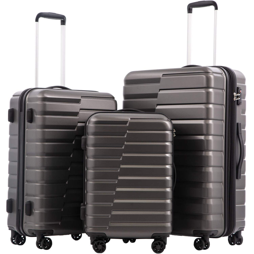 3-Piece Hardside Luggage Set – Gray