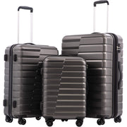3-Piece Hardside Luggage Set – Gray