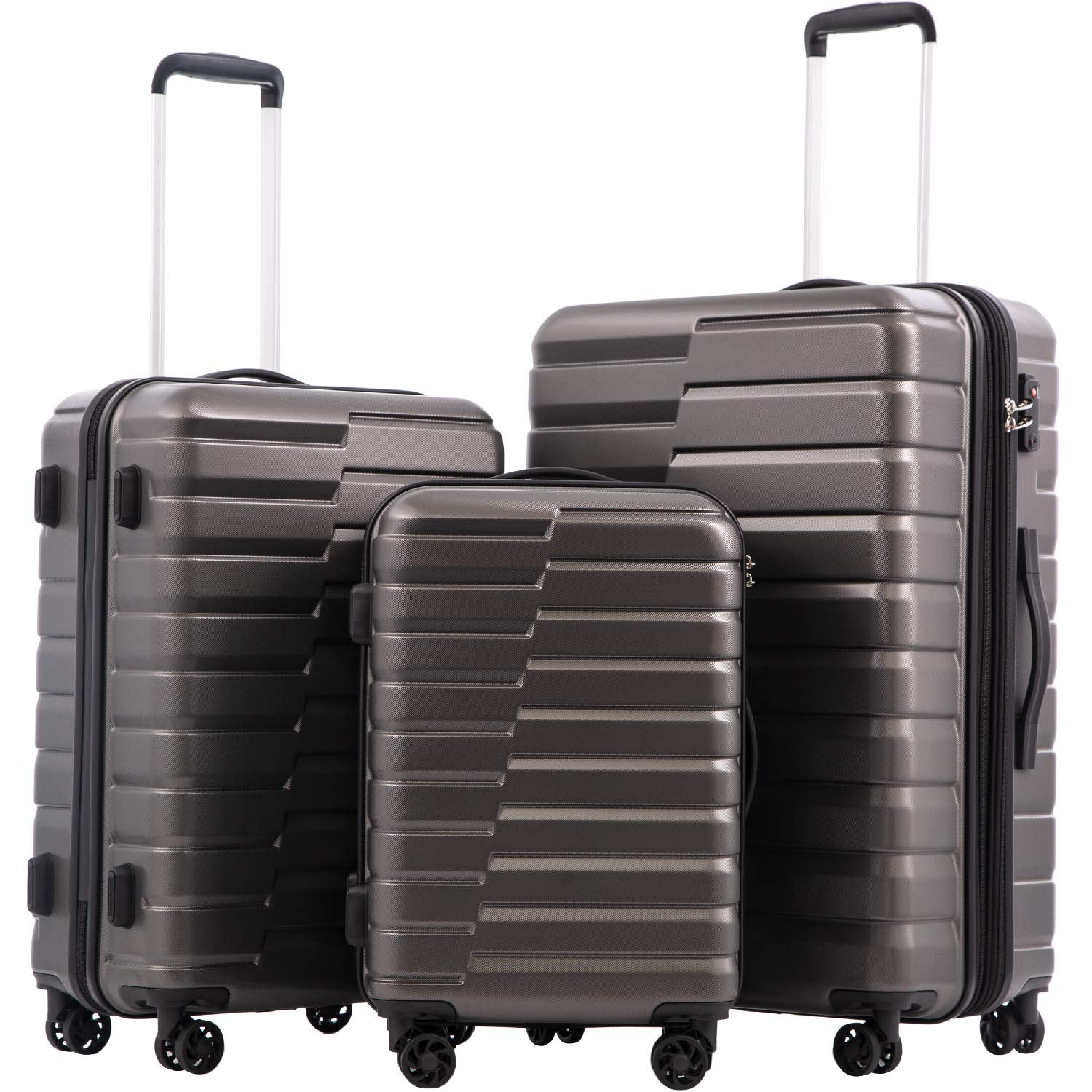 3-Piece Hardside Luggage Set – Gray