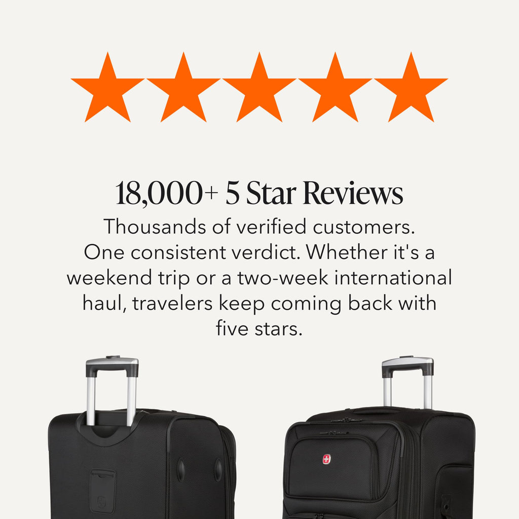 Large Expandable Softside Luggage – Black