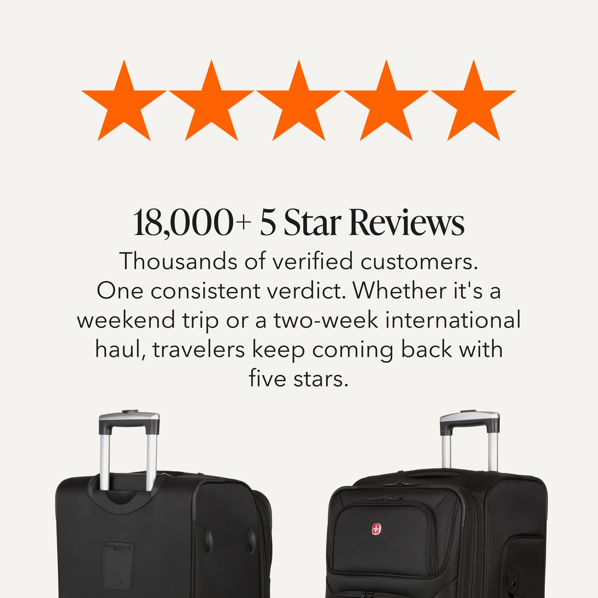 Large Expandable Softside Luggage – Black