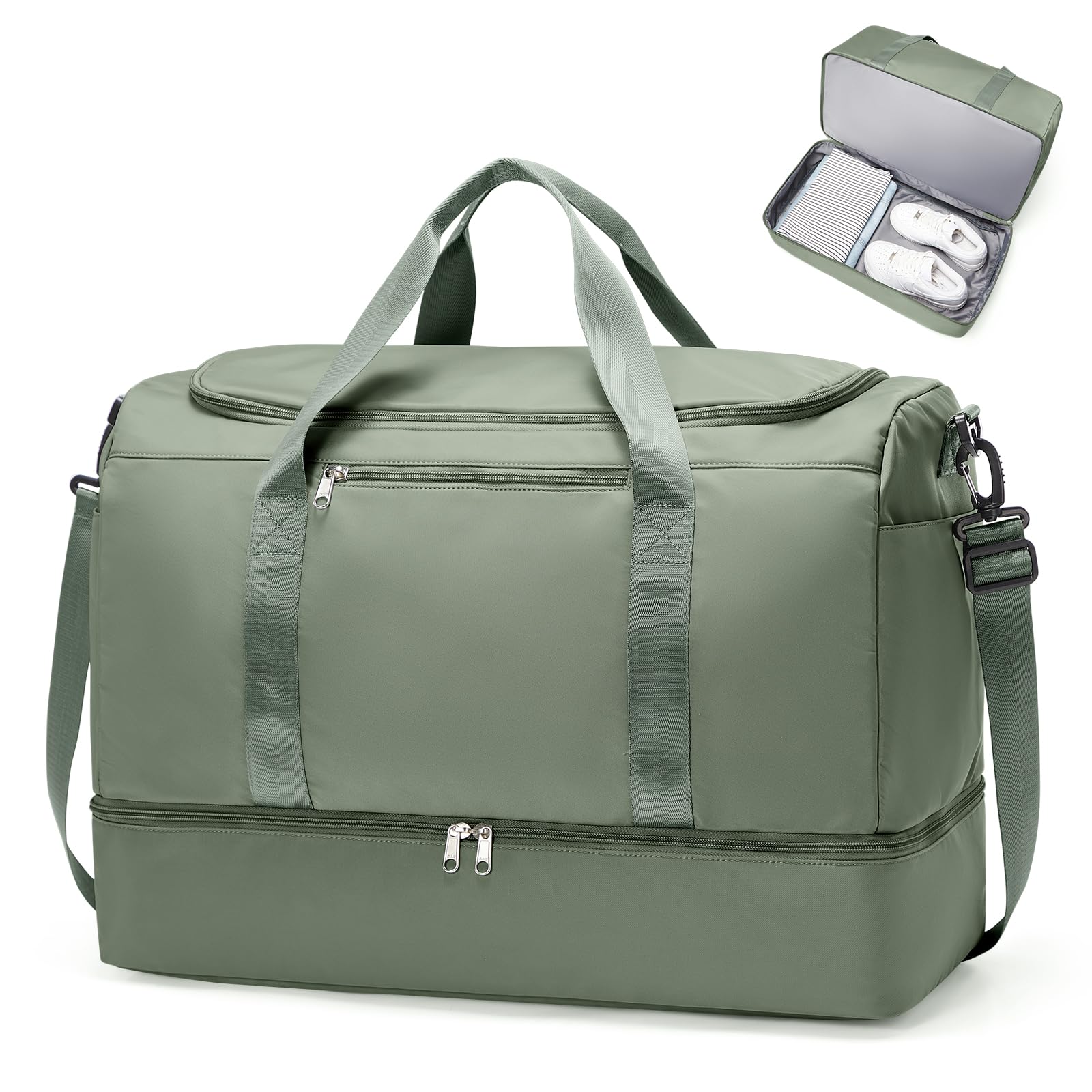 Travel Duffle Bag with Shoe Compartment