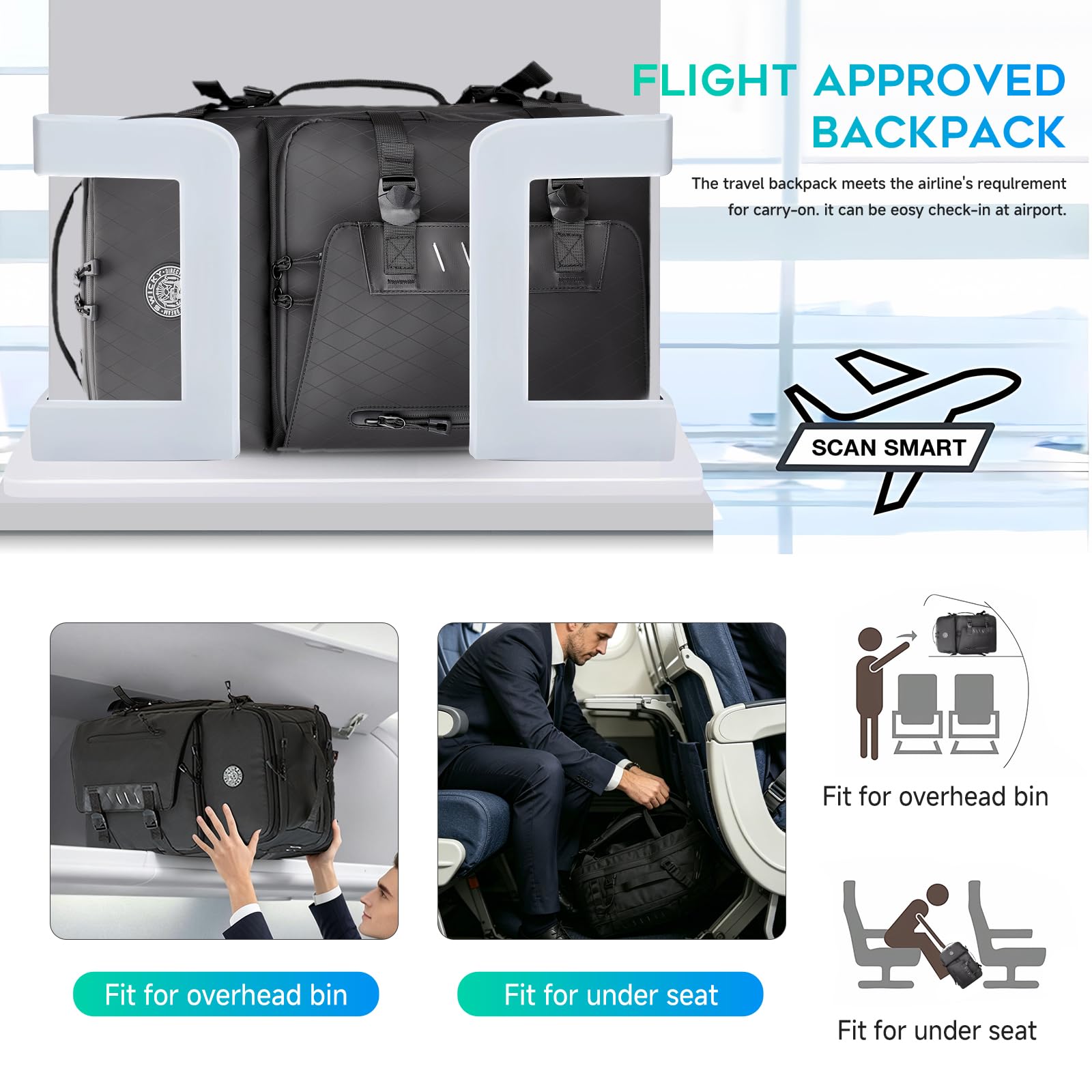 40L TSA-Friendly Travel Backpack