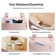 40L Travel Duffle Bag with Shoe Compartment – Pink