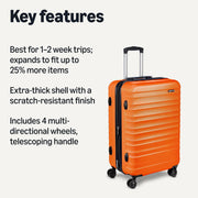 26" Expandable Hardside Luggage – Orange