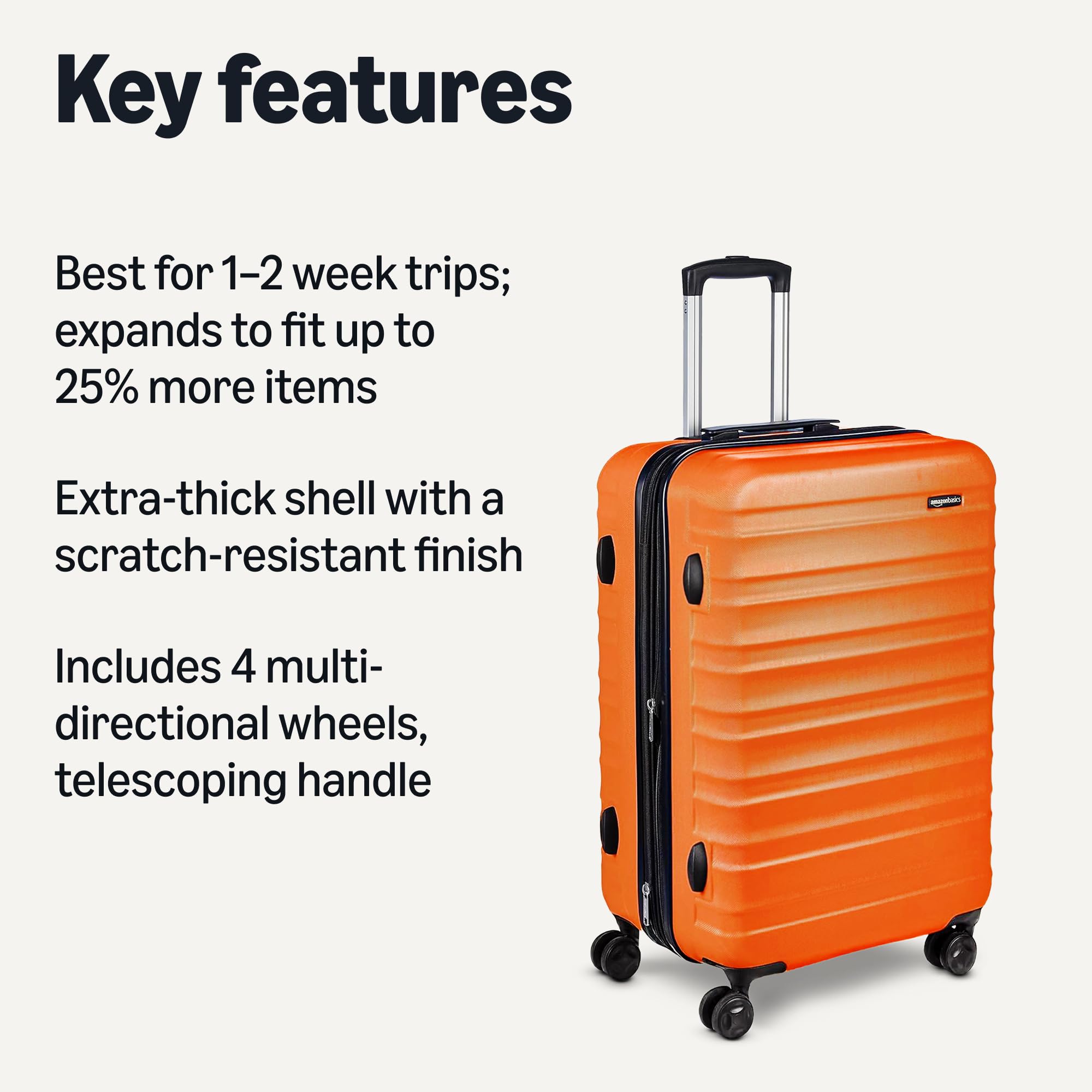 26" Expandable Hardside Luggage – Orange