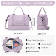 Weekender Travel Duffle Bag with Shoe Compartment