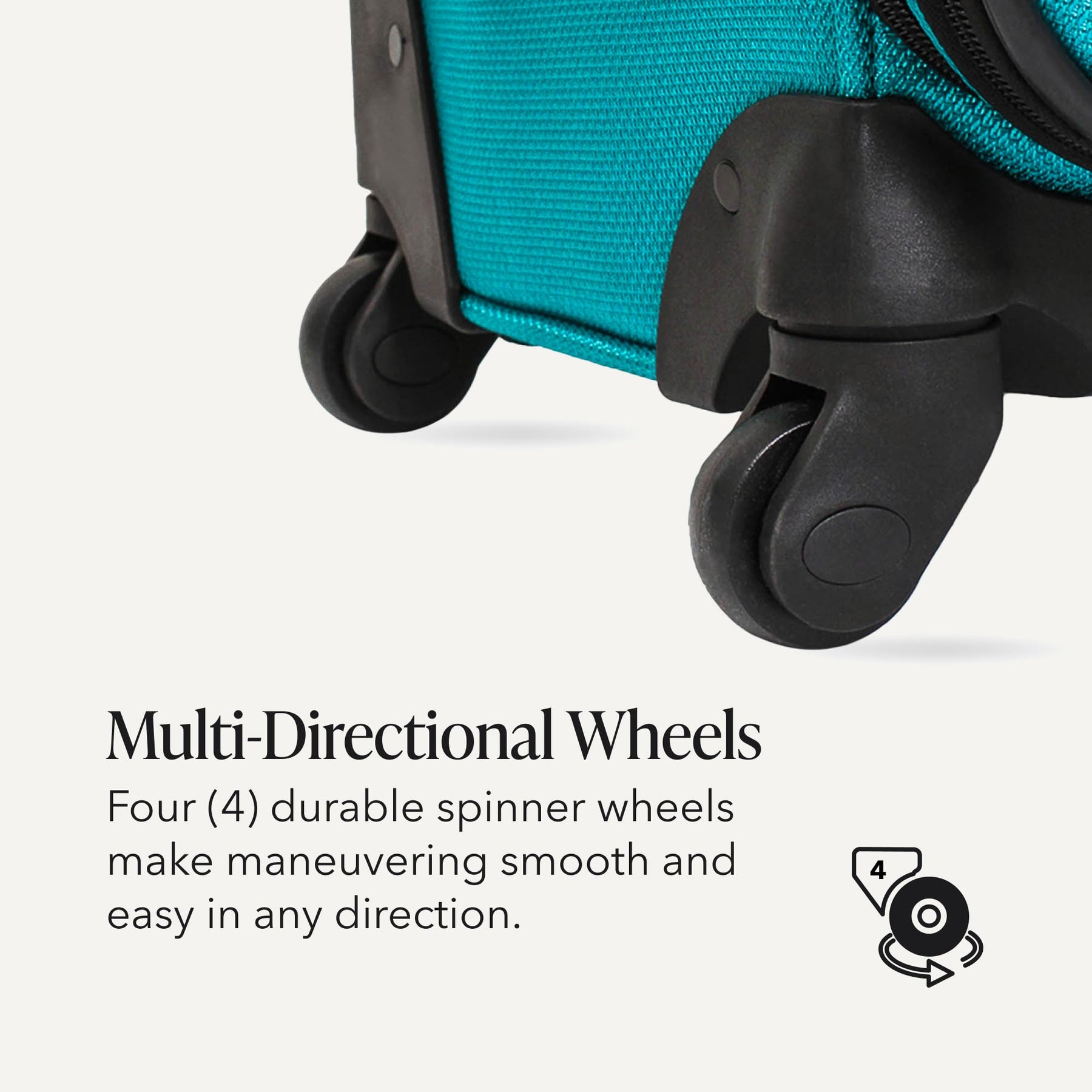 Medium Expandable Softside Luggage – Teal