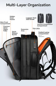 70L Expandable Vacuum Travel Backpack with TSA Lock