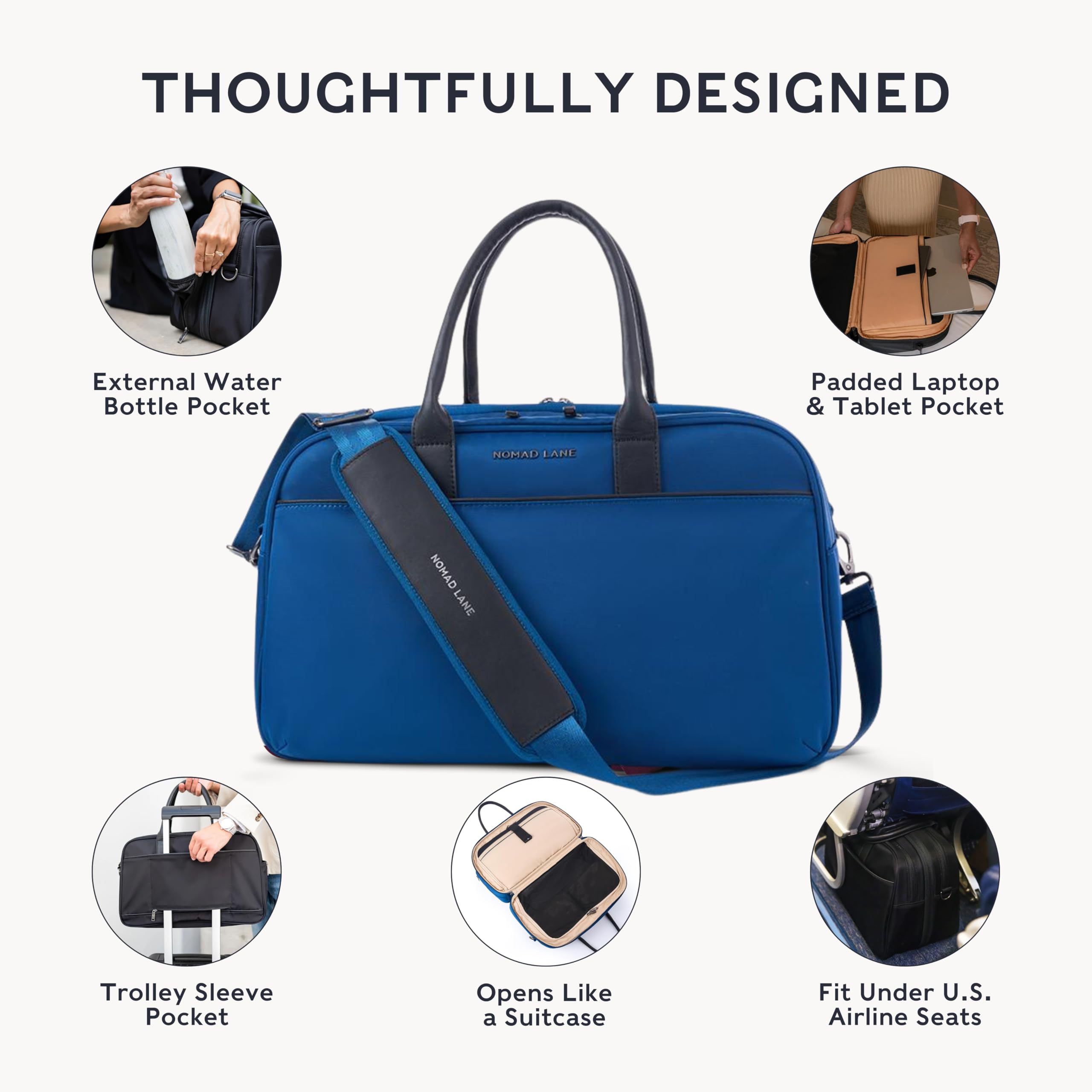Carry-On Travel Duffel Bag – Aegean Blue