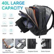 40L TSA-Friendly Travel Backpack