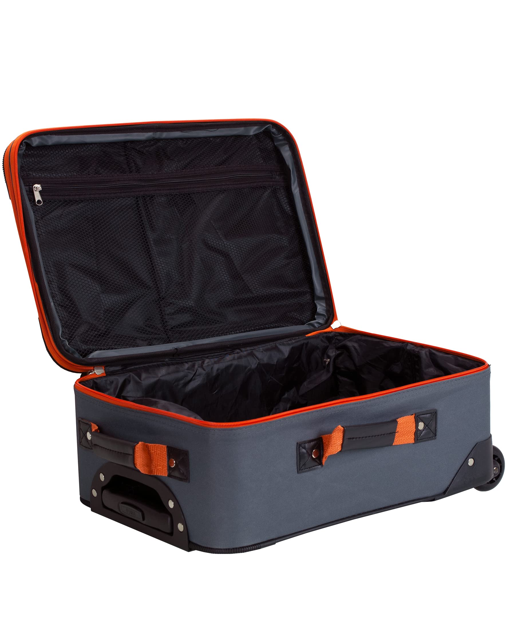 4-Piece Expandable Softside Luggage Set – Charcoal