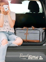 80L Foldable Travel Duffle Bag with Shoe Compartment