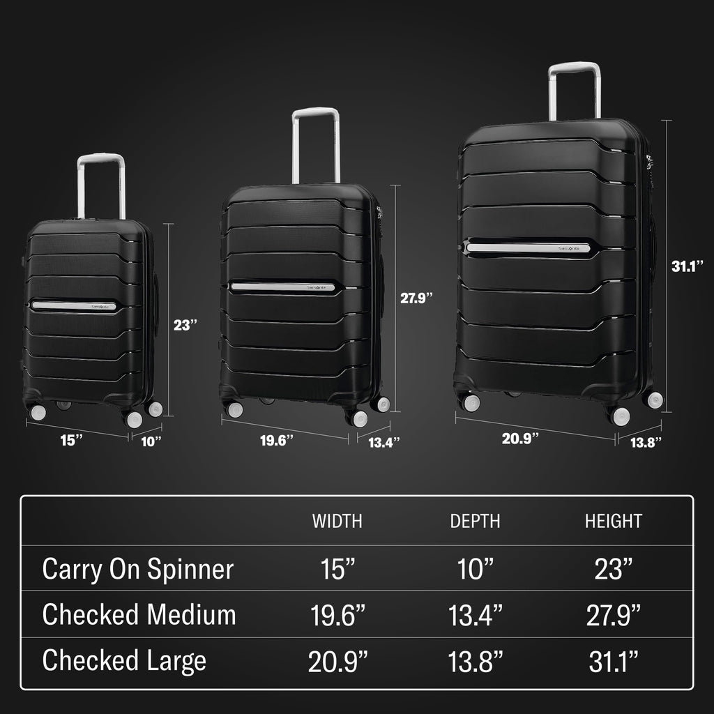 Large Expandable Hardside Luggage – Black