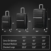 Large Expandable Hardside Luggage – Black