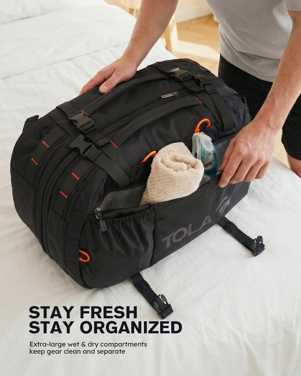 40L Expandable Travel Backpack