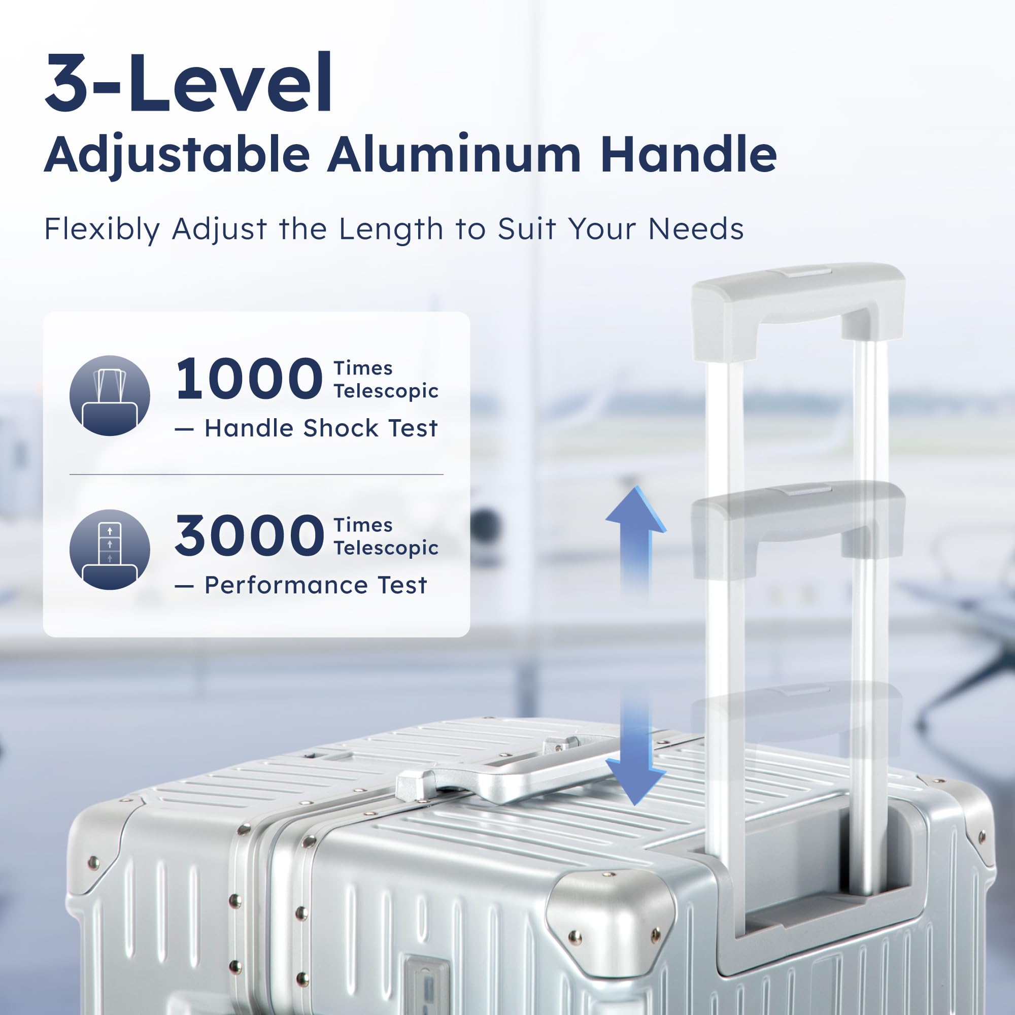 28" Aluminum Frame Trunk Luggage – Silver