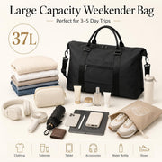 Weekender Travel Duffle Bag – Black