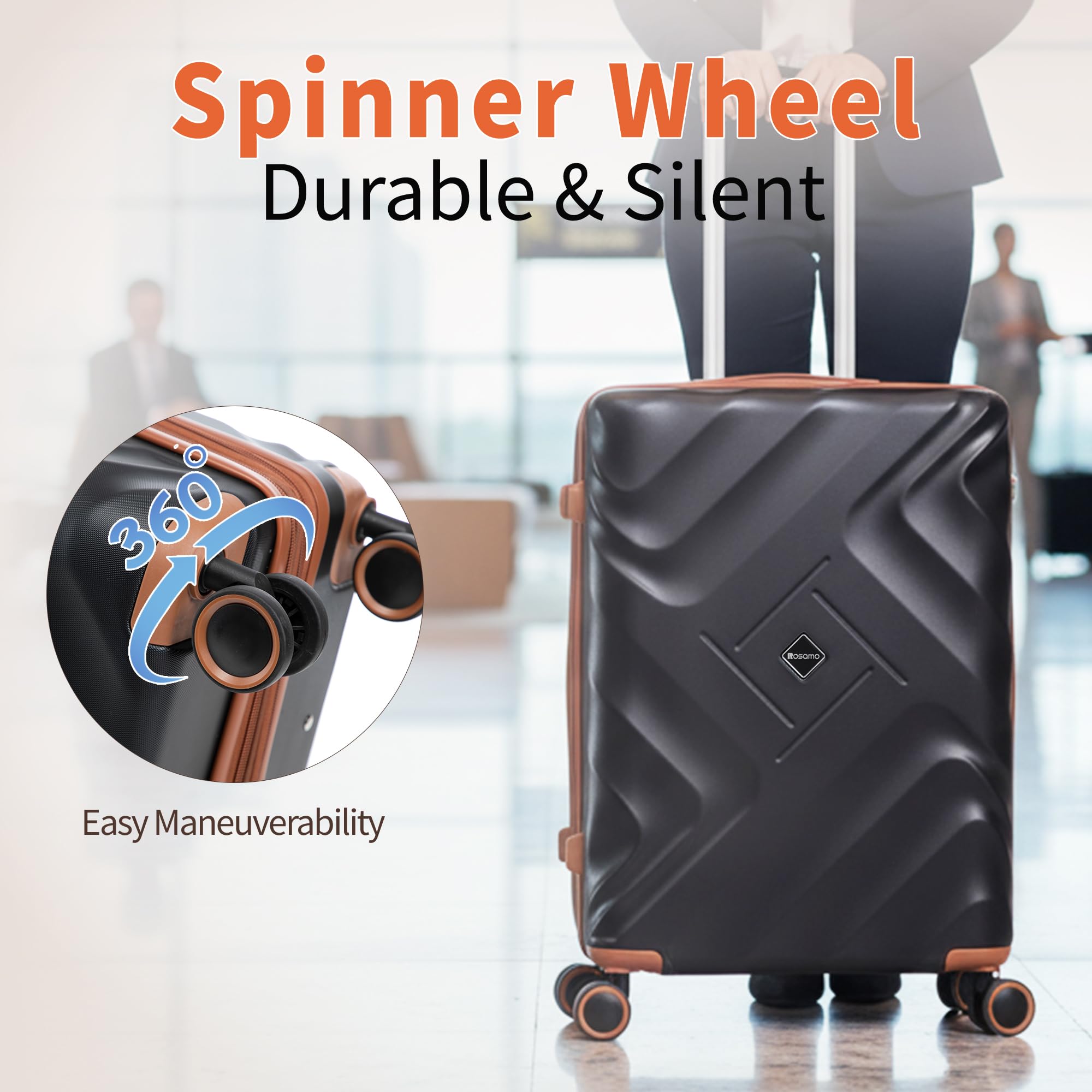 10-Piece Hardside Luggage Set with TSA Lock