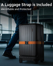 CENSIEN 29 Inc Checked Luggage, Trunk Luggage with Spinner Wheels, Lightweight ABS+PC Hard Shell Large Suitcase with Aluminum Frame, Top Opening, TSA Lock (Dark Black, 1PC)