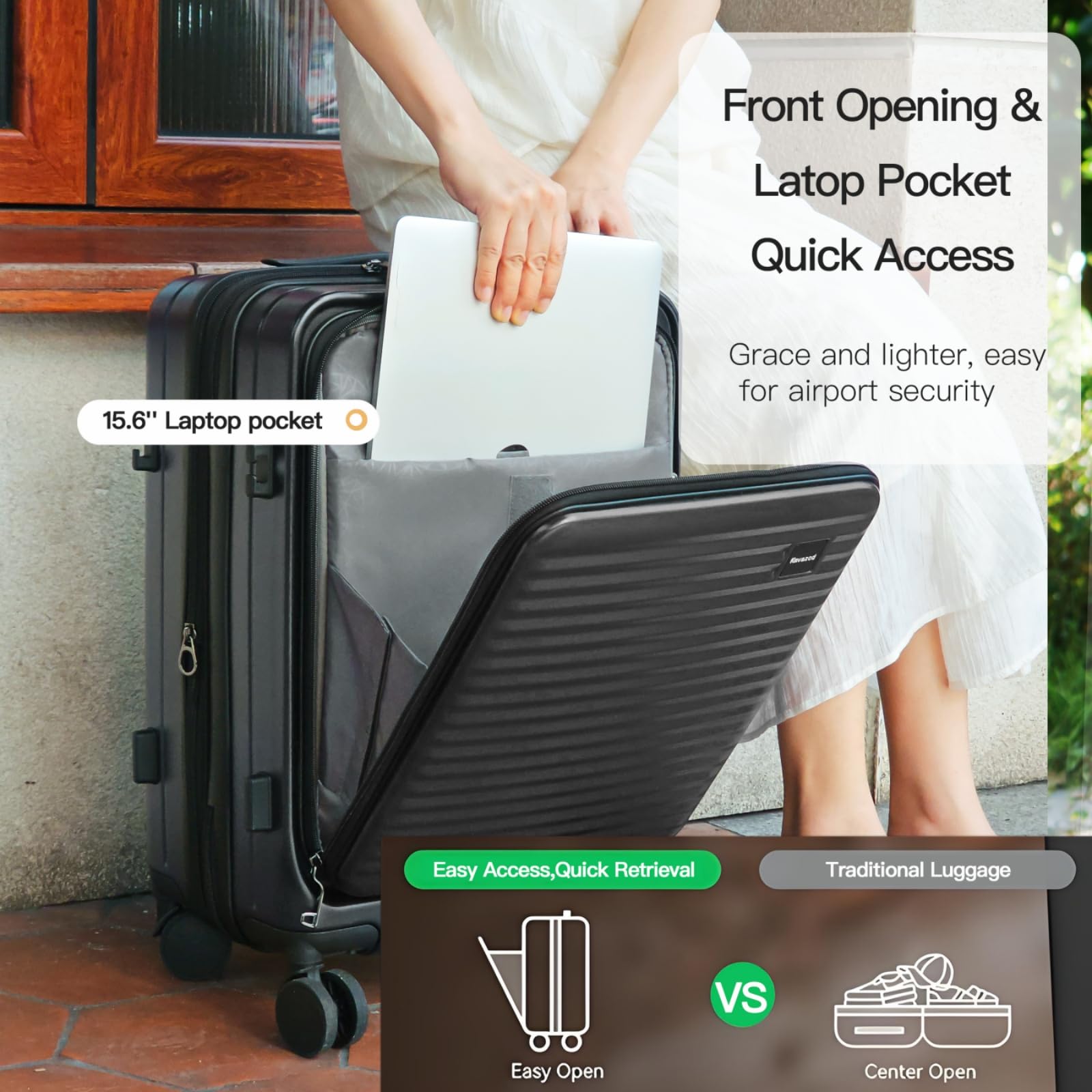 20" Expandable Carry-On Luggage with TSA Lock
