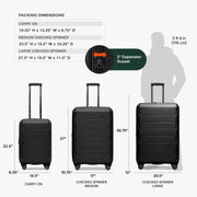 27" Expandable Hardside Luggage – Black