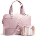 40L Travel Duffle Bag with Shoe Compartment – Pink