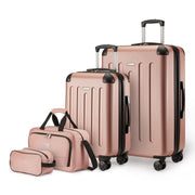 4-Piece Hardside Luggage Set – Rose Gold