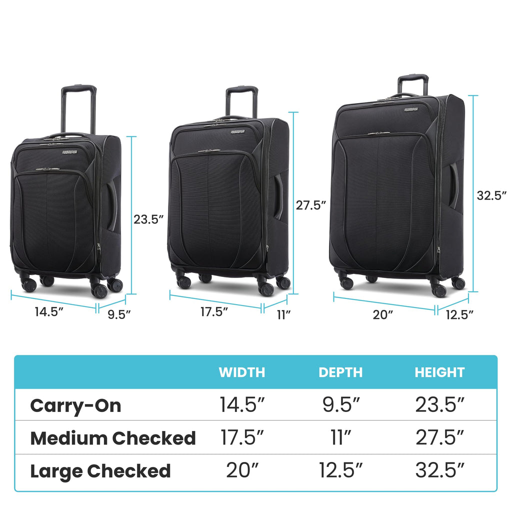 20" Expandable Softside Carry-On Luggage – Black