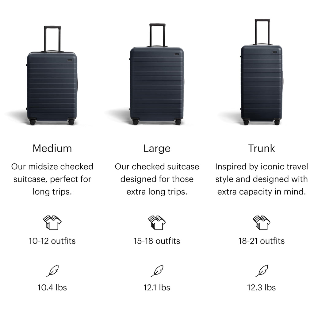 26" Hardside Checked Luggage – Navy Blue