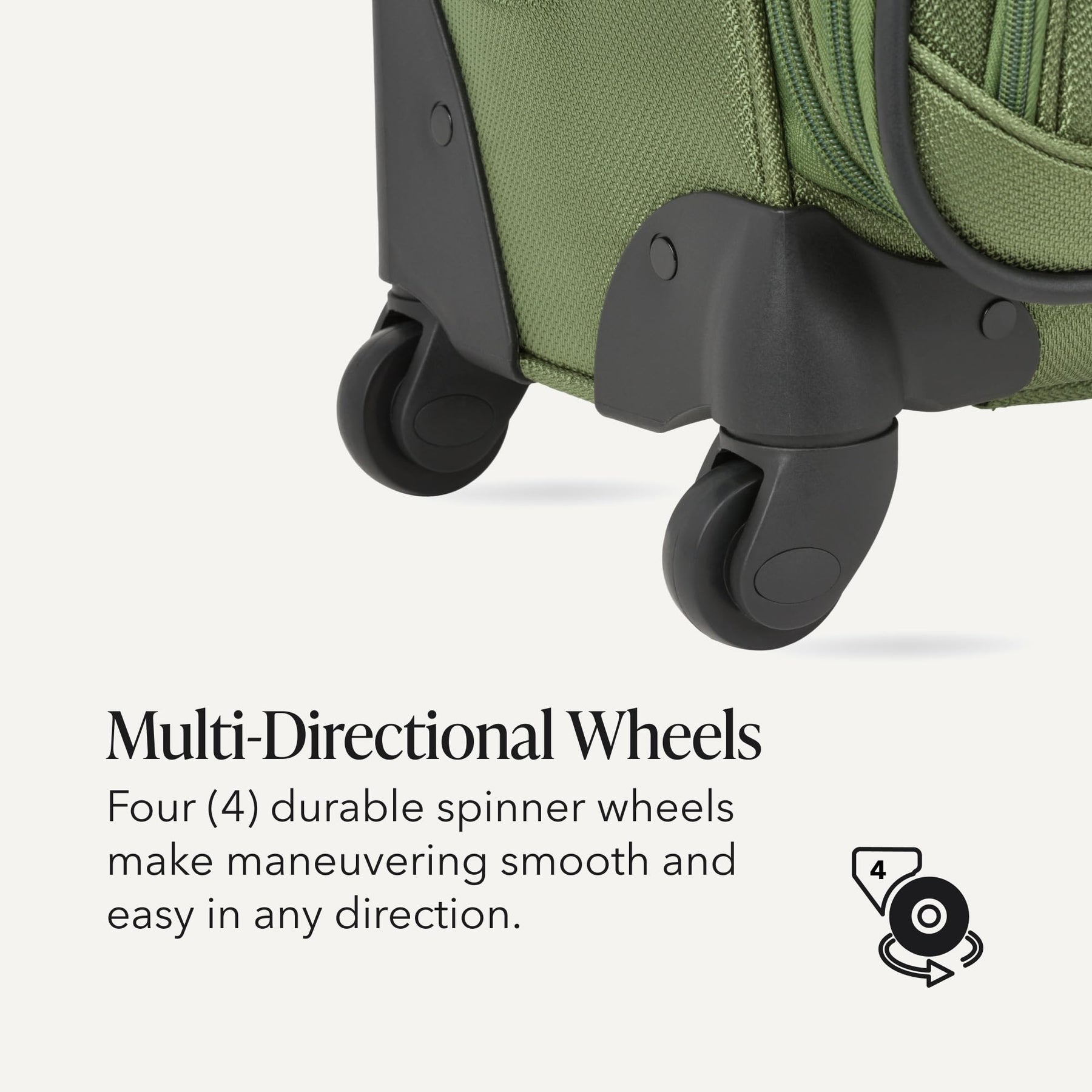 Large Expandable Softside Luggage – Evergreen