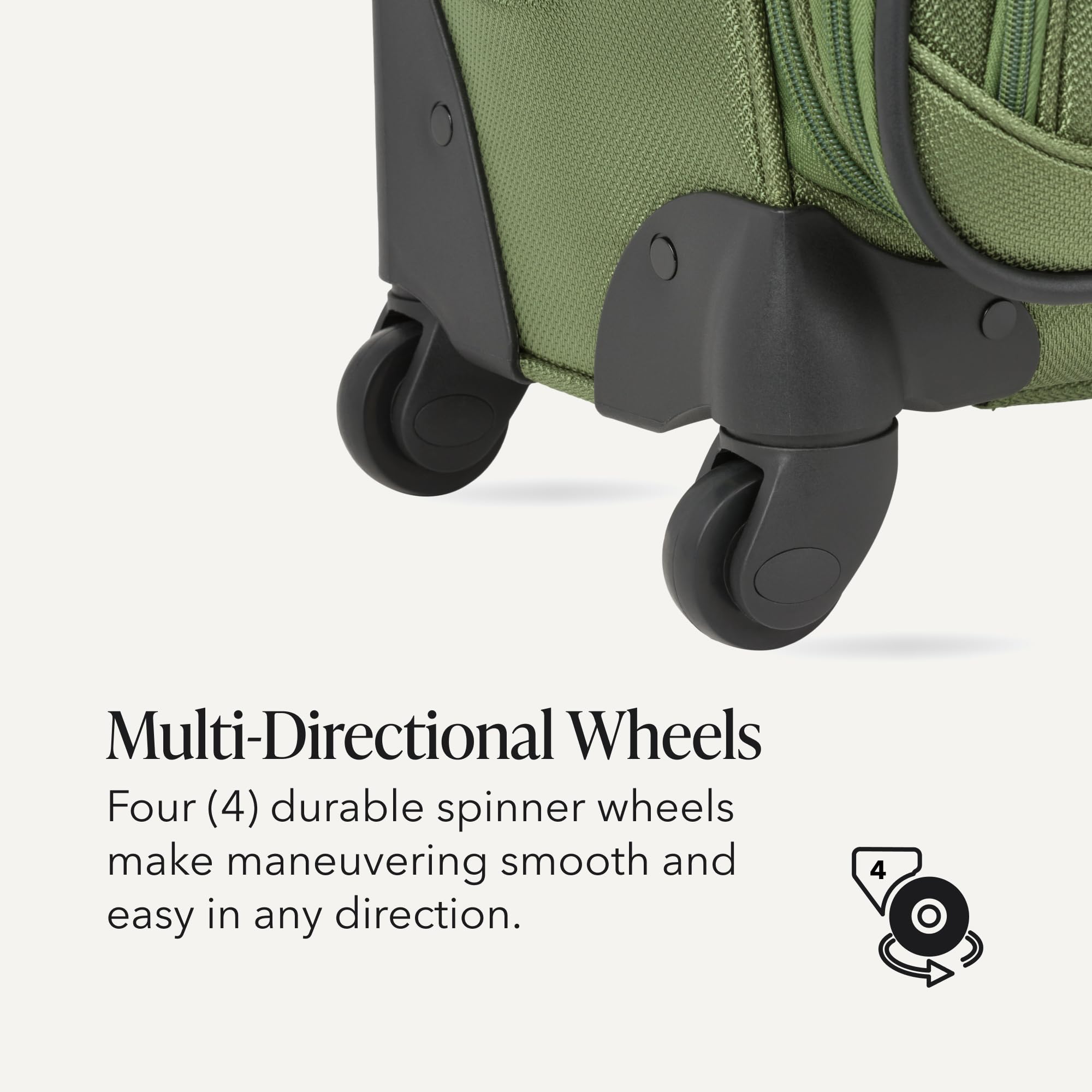 Large Expandable Softside Luggage – Evergreen