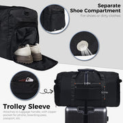 65L Foldable Travel Duffle Bag – Black