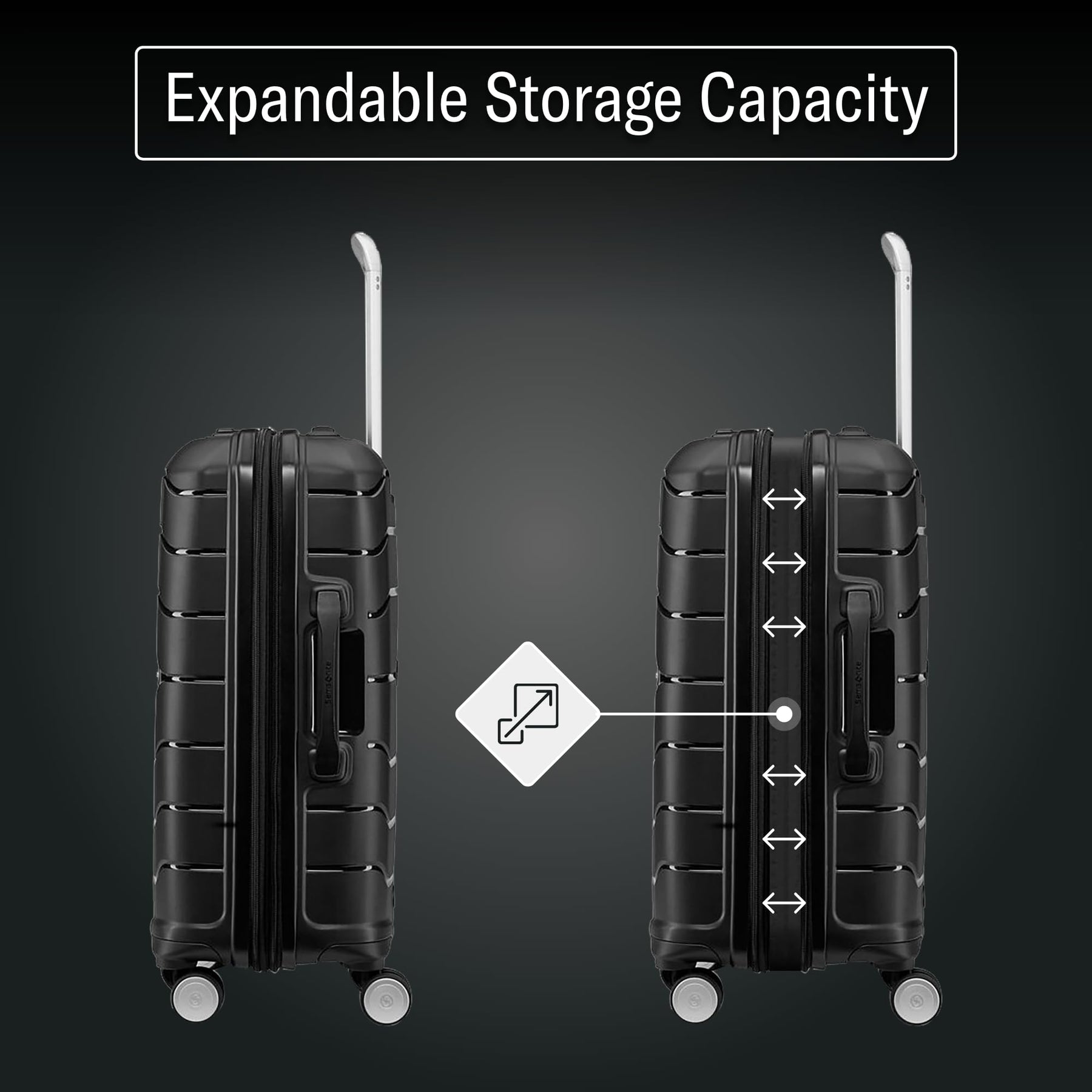 21" Hardside Carry-On Luggage – Black