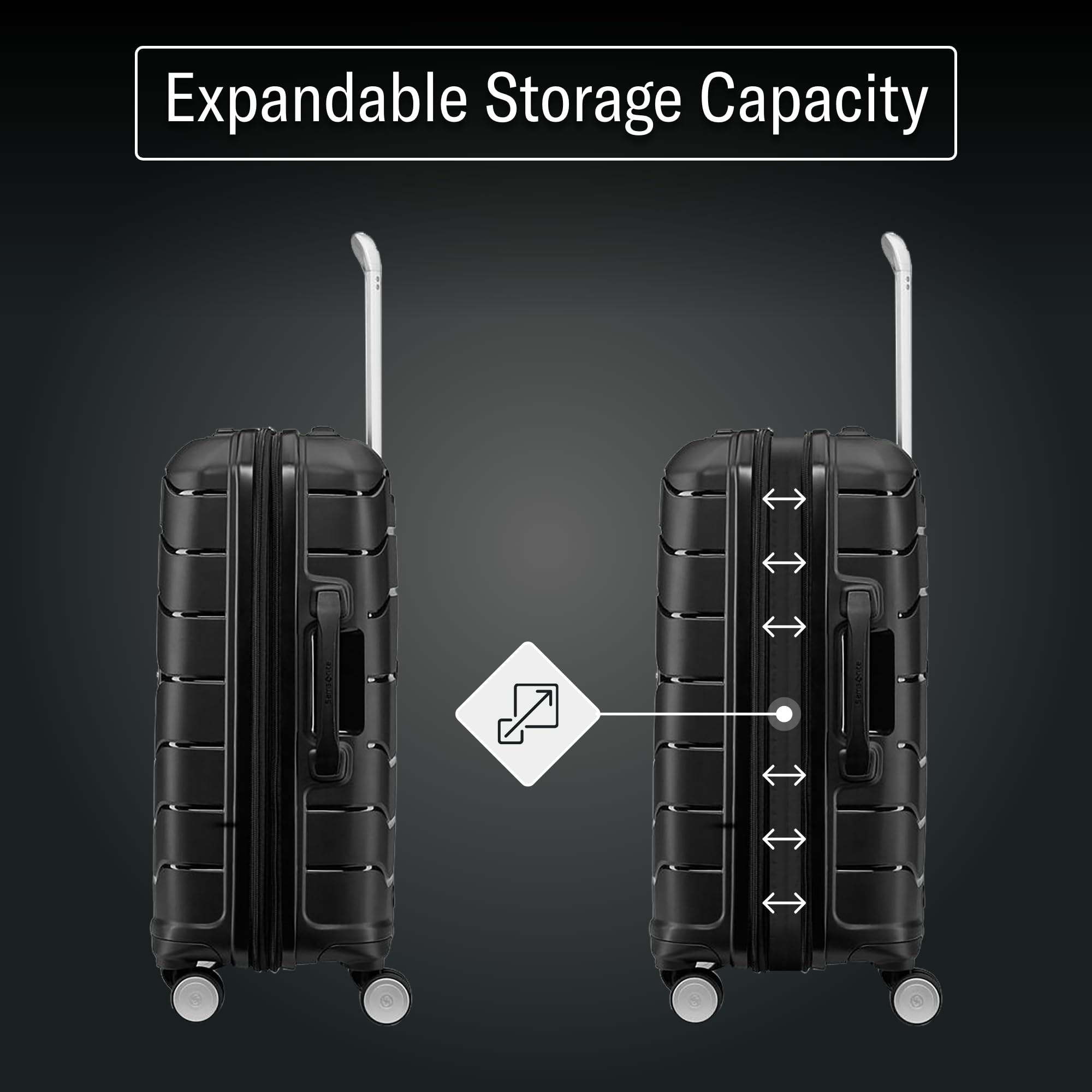 21" Hardside Carry-On Luggage – Black