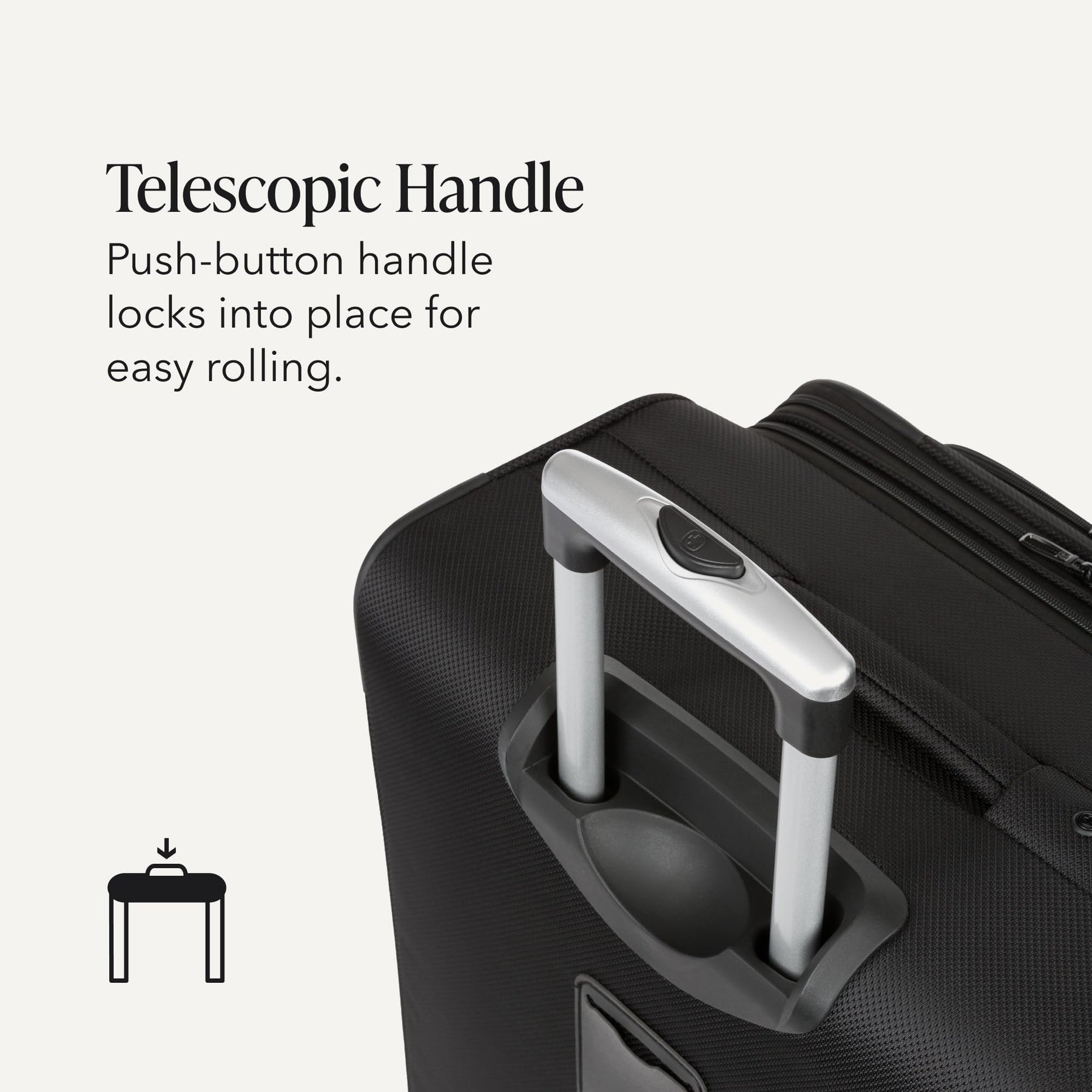 Large Expandable Softside Luggage – Black
