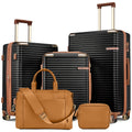 5-Piece Hardside Luggage Set with TSA Lock – Black