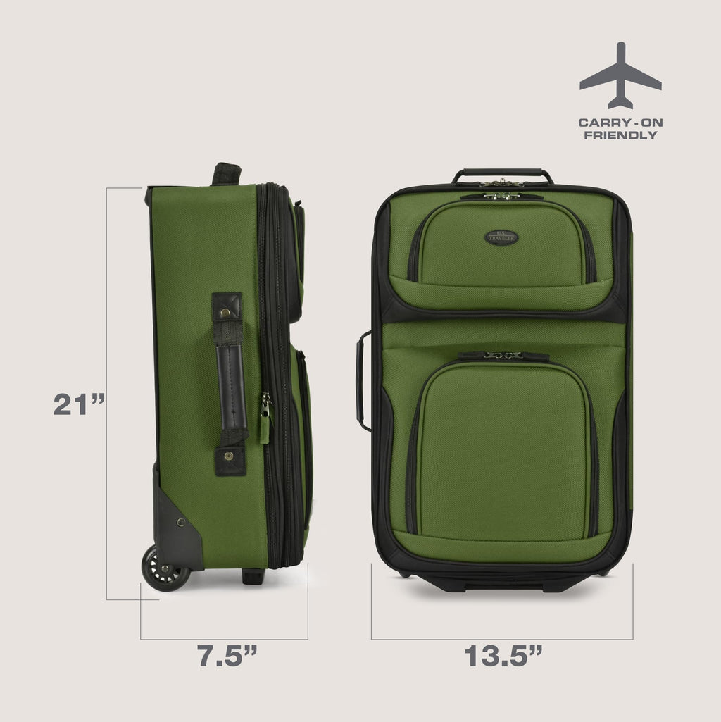 Softside Carry-On Luggage – Green