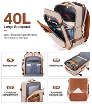 3-Piece Hardside Luggage Set – Beige