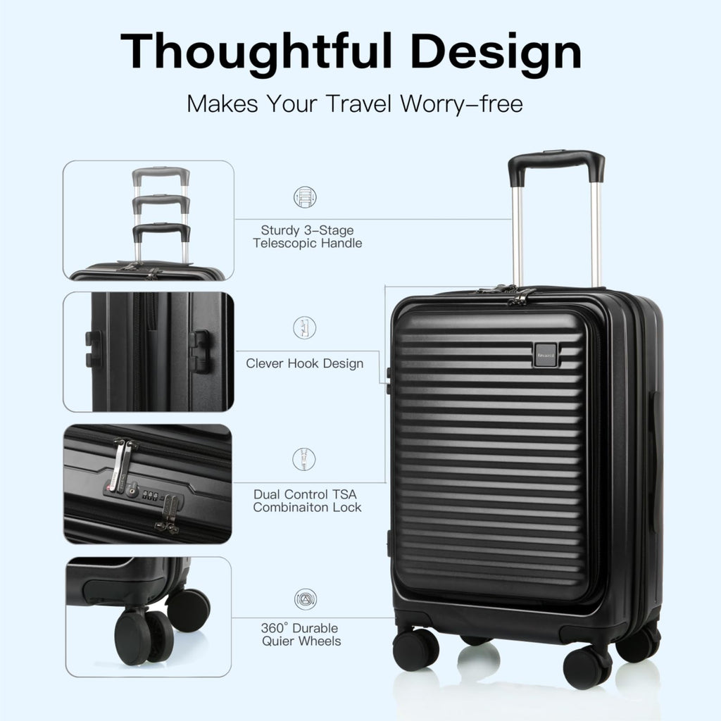 20" Expandable Carry-On Luggage with TSA Lock